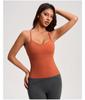 Débardeur Push-Up Sportif pour Femme Nude à Bretelles Fines avec Bonnets Rembourrés - Couche de Base Yoga & Fitness YG-1004