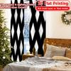 2D Flat Printing  2pcs Diamond Rhythm Chic Pattern Curtains 100% Polyester Curtains Thermal Insulation   and Room Darkening
