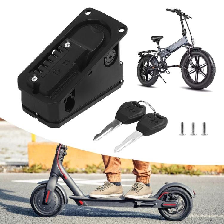 Electric Bike Battery Case Lock with Key Bike Battery Lock Connection Board Cover Charging Port Part Easy To Install