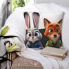 Față de pernă cu personaj animat Zootopia pentru canapea, pat, scaun auto, decor cald pentru casă, imprimeu, material respirabil