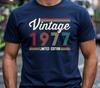 Casual Fashion 1977 Vintage Limited Edition Tshirt 49th Anniversary Funny Gift For 49th Birthday For Both Unisex And Unisex