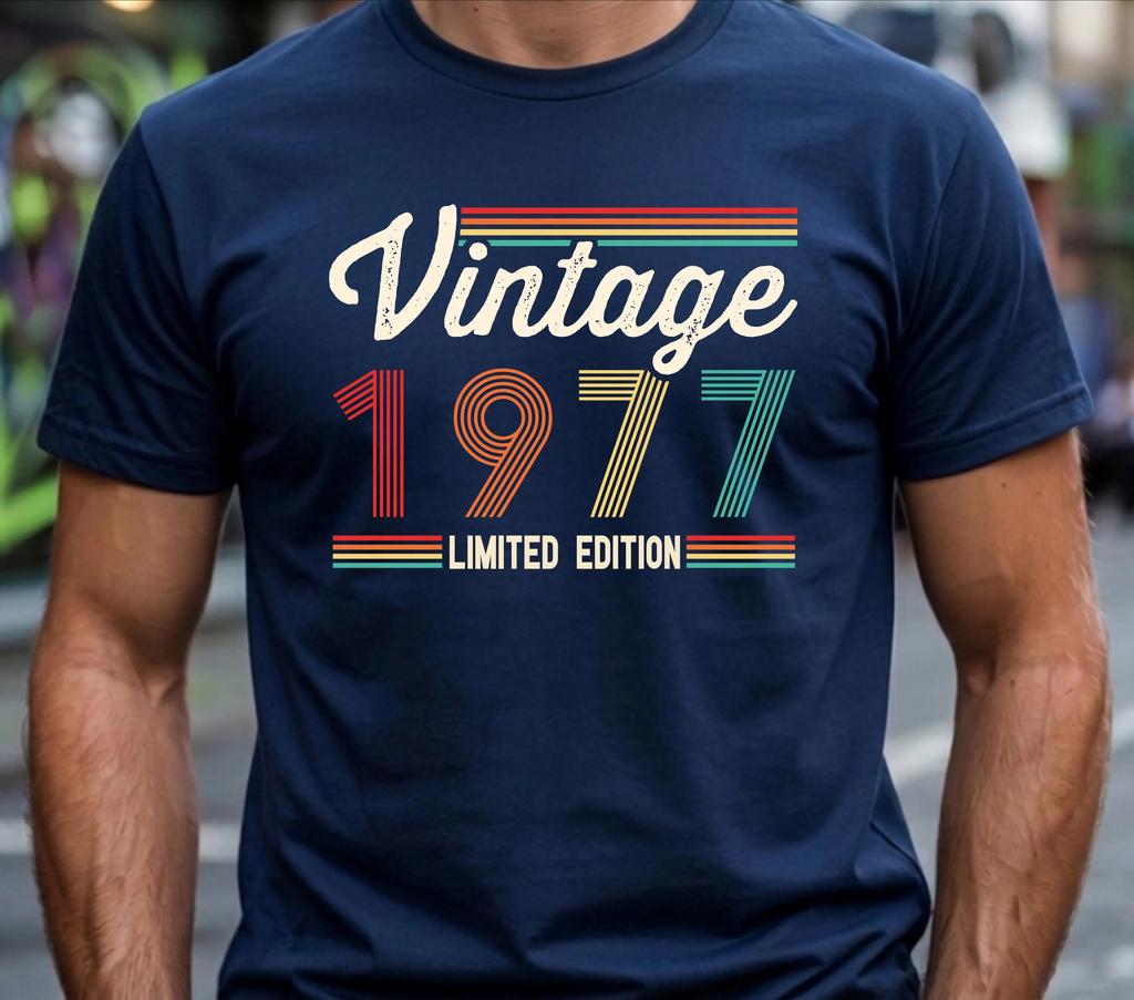 Casual Fashion 1977 Vintage Limited Edition Tshirt 49th Anniversary Funny Gift For 49th Birthday For Both Unisex And Unisex