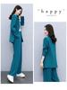 Frühling/Herbst Neuer Stil Set Business-Lady-Stil Schlank geschnitten Langarm-Blazer Weitbeinige Hose Damen Zweiteiliger Anzug