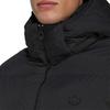 adidas Chaqueta de Plumas con Capucha y Cremallera Patchwork Originals FW22 con Bordado del Logotipo de la Marca Ropa de Abrigo para Hombre Negro HL9179