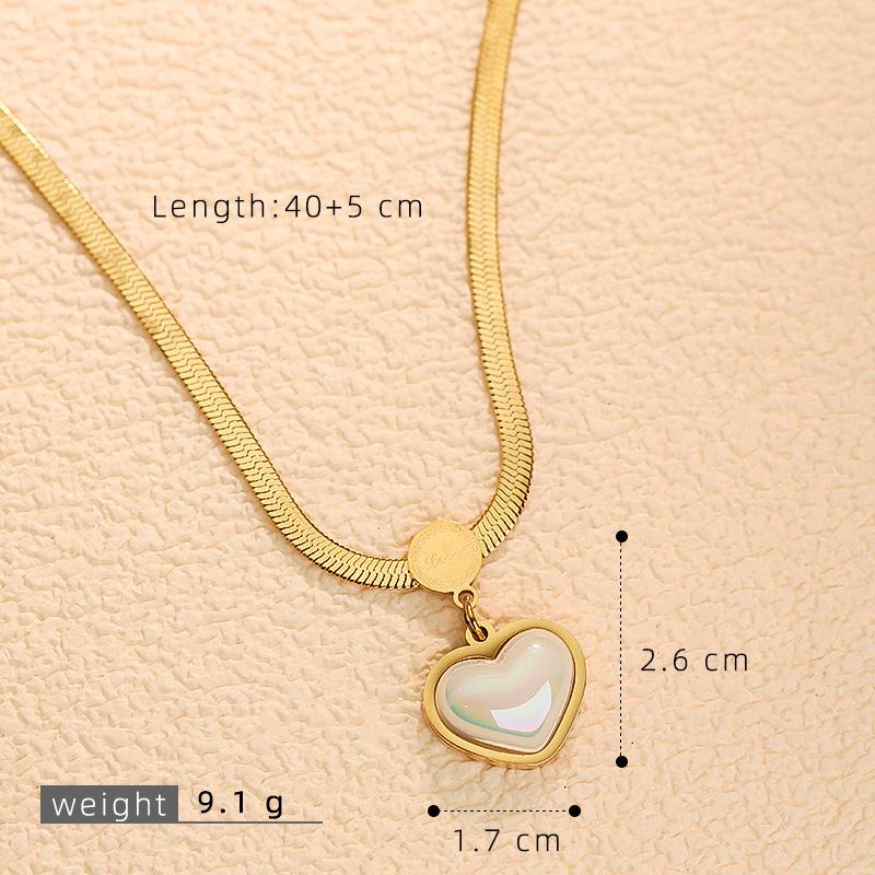Minimalist Geometric Heart & Butterfly Clavicle Pendant Jewelry
