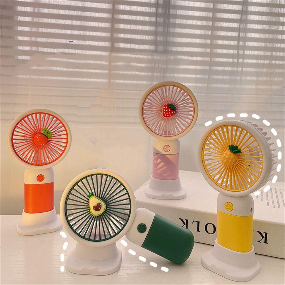 

Fruit Hand-held Cooling Equipments USB Rechargeable Pocket Fan Portable Handheld Fan Cute Mini