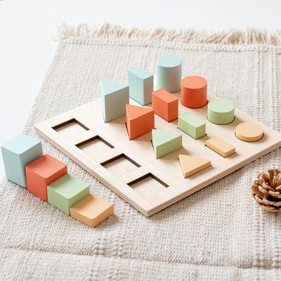 Holzform-Puzzle-Spielzeug für Kinder Geometrische Formen Farbzuordnung Kognitionsbrett Geschenke für Mädchen Jungen