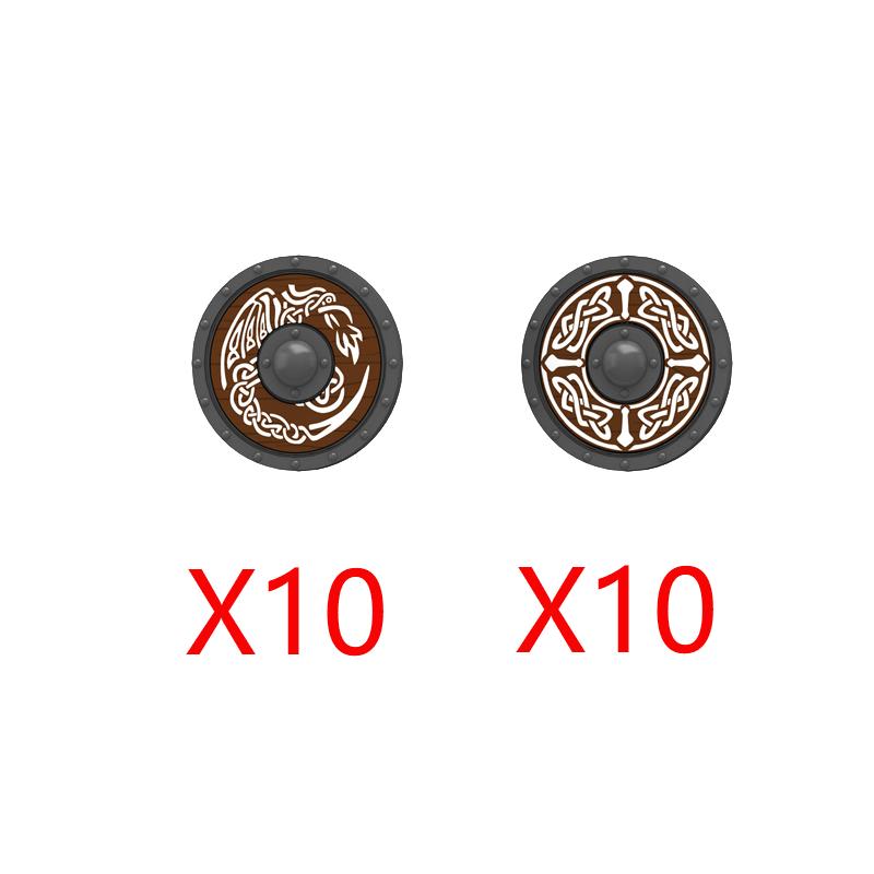 Medieval Castle Soldier Figure Equipment Building Blocks Lion Black Eagle Knight Waffen Accessories Shield Vest Cloak Brick Toys