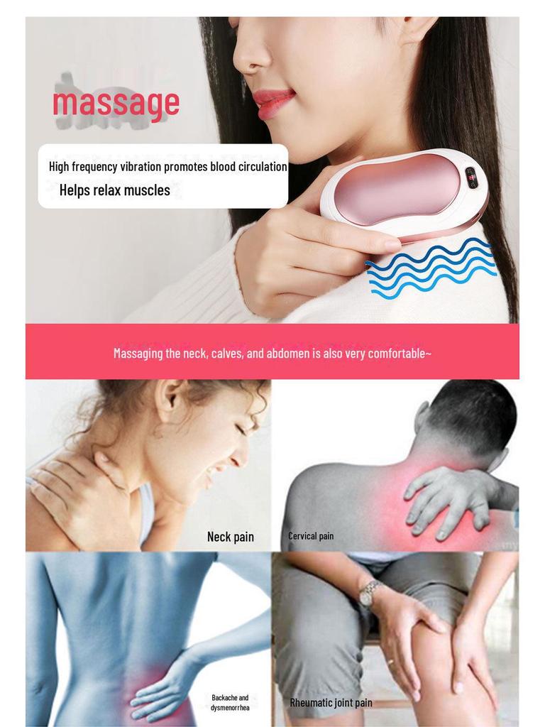 Dual-Function Hand Warmer & USB Power Bank with Heating & Vibration Massage