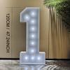 1PC 120cm Marquee Light Numbers Lighting Number KT Panel-White LED Light-Up Decor for Birthdays,Anniversaries & Graduations,LED Party Decor