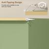 Slim Shoe Cabinet, Narrow Shoe Cupboard with 3 Flip Drawers, Adjustable Shelves for 18 Pairs of Shoes, High Gloss Green