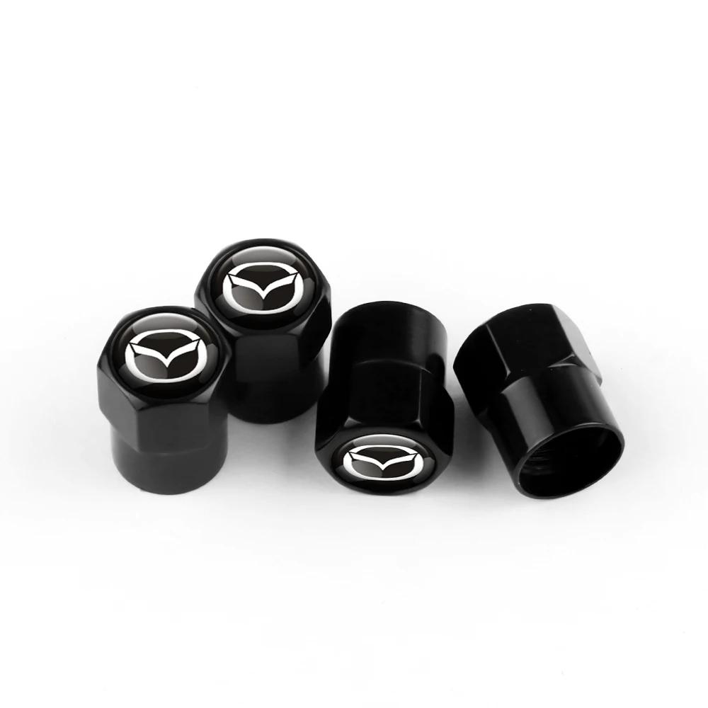 2025 Hot 4Pcs/Set Metal Car Tire Valve Caps Accessories for Mazda 3 Bk 6 Gh CX-5 CX30 MX-5 2 5 CX-3 GJ GL CX-8 MS RX-8 626 Miata
