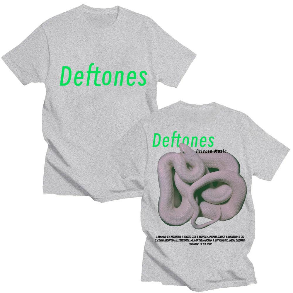Hip Hop Rockband Deftones Privat Musikalbum T-shirt Orm 2025 Vintage Högkvalitativa T-shirts Män Kvinnor Bomull Oversized T-shirts