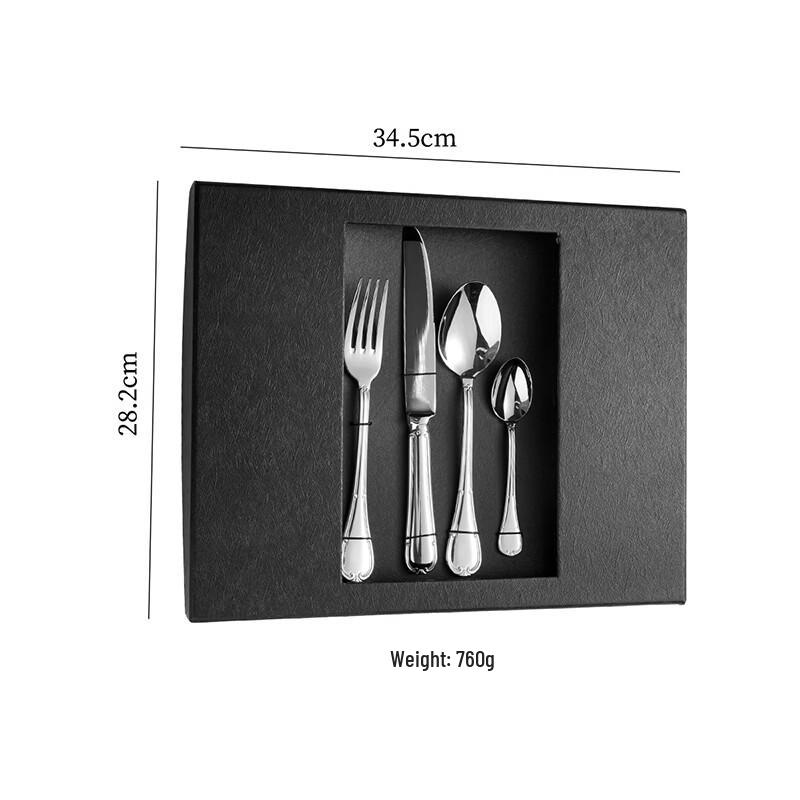 Abay 304 Stainless Steel Silver 24-Piece Tableware Gift Set