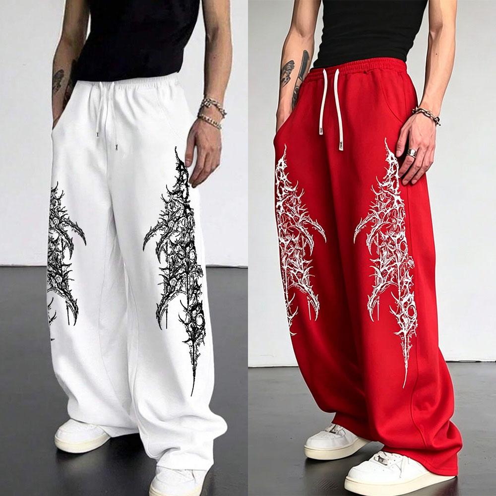 Europäische und Amerikanische Herren Freizeit Sport Gerade Hosen Street Trend Kordelzug Taille Jogginghosen