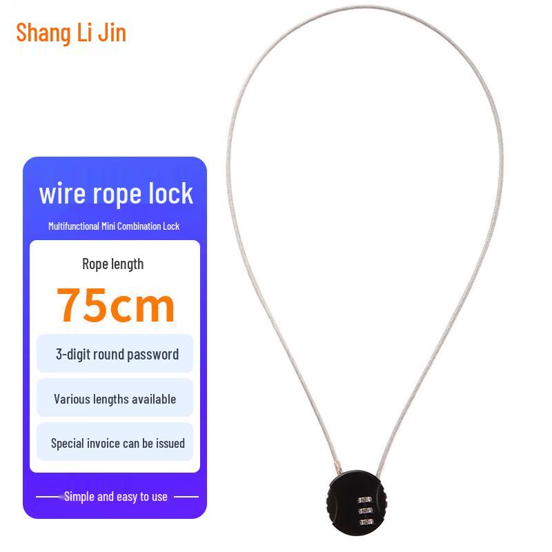 Multi-Functional Steel Cable Password Lock