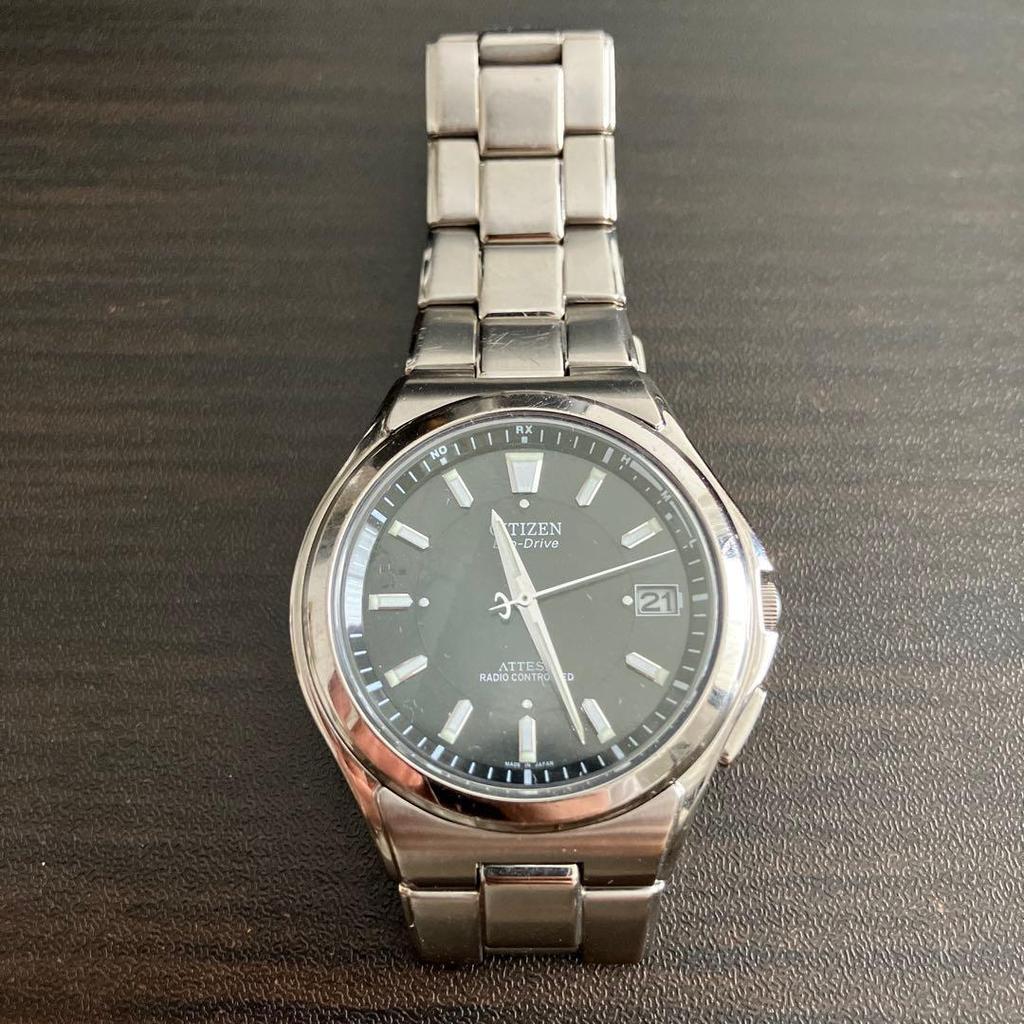 Used CITIZEN Attesa ATD53-2841 Radio-controlled Solar Titanium with Box and Links