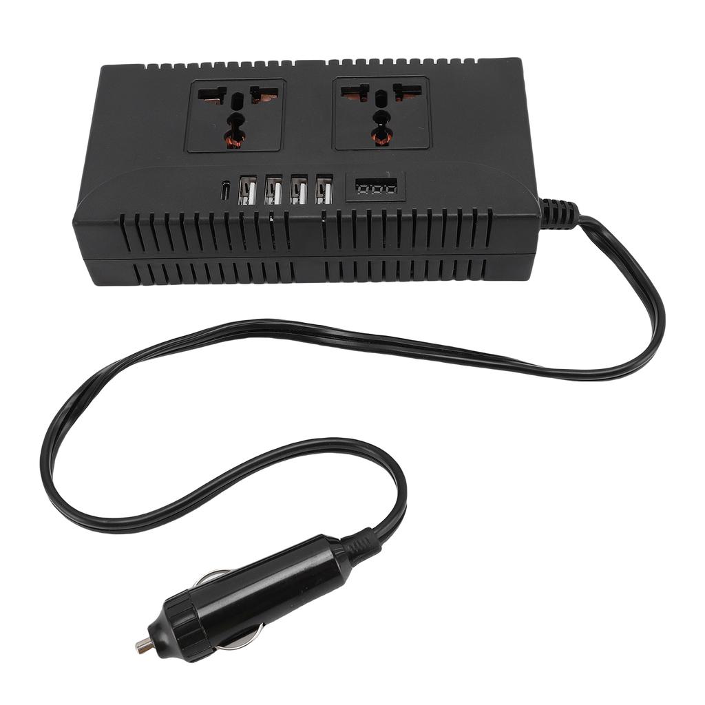 150W Car Power Inverter DC 12V 24V to 220V 110V Voltage Intelligent Recognition 4 USB Ports 1 Type C Ports 2 Universal