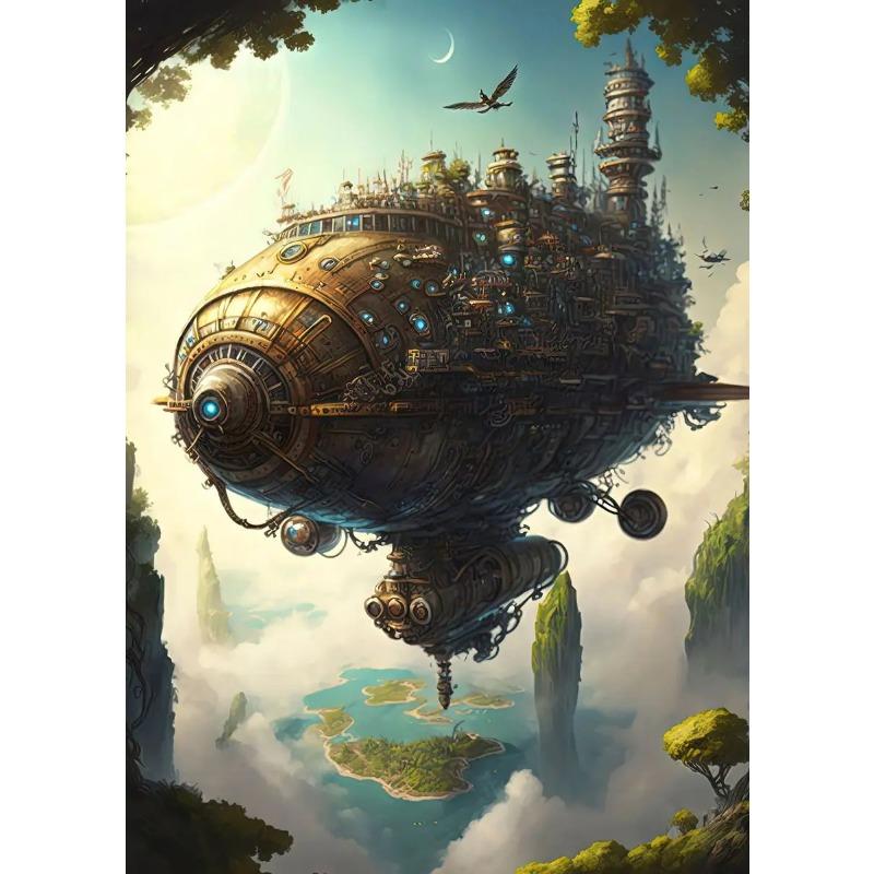 Vintage Steampunk Cat City Retro Animals Owl Raven Frog Monkey Wall Art Posters Canvas Painting Prints Pictures Home Room Decor