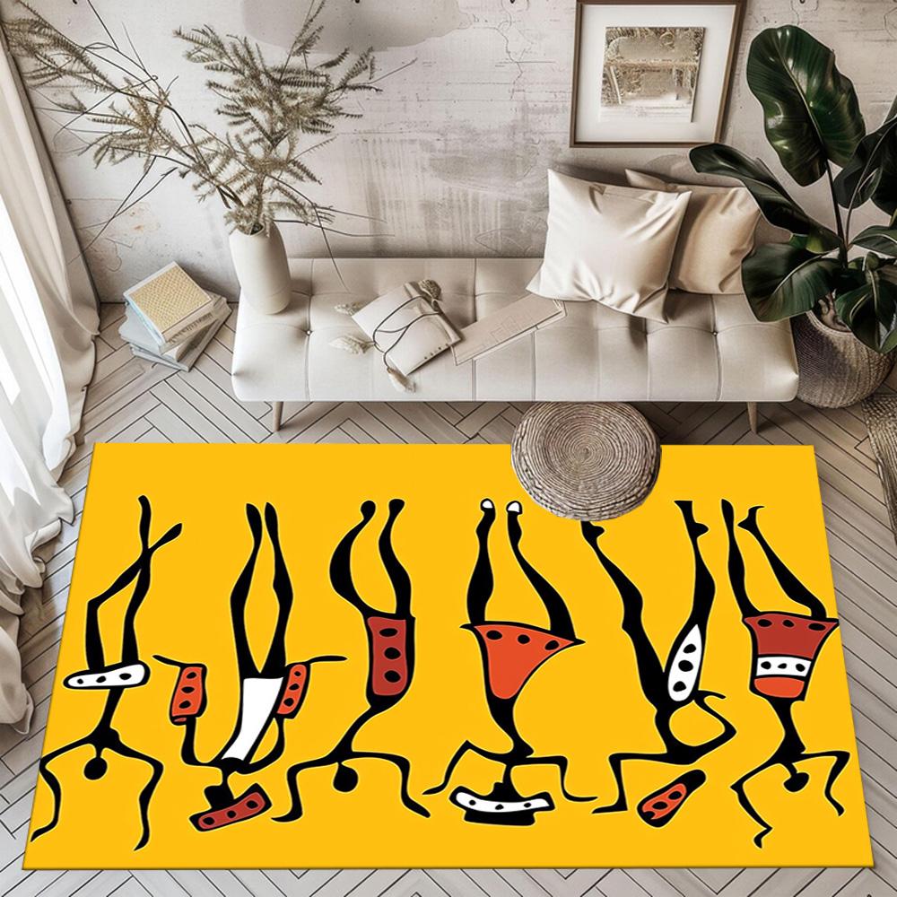 African Dance Celebration Floor Mats for Living Room, Bedroom and Room Decoration Are Suitable for Gifts.