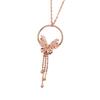 Color Gold Purple Gold Shiny Butterfly Tassel Necklace Shiny Fashion Trend Plated Rose Gold Set Chain