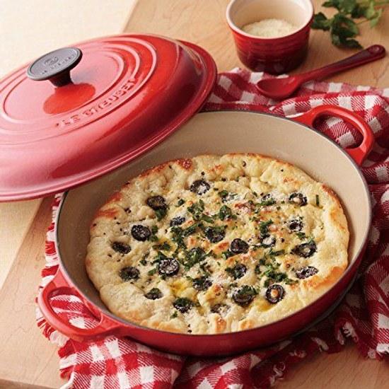Le Creuset Cast Iron Enamel Pot Buffet Casserole 26 Cm Cherry Red Gas IH Oven Dishwasher Compatible