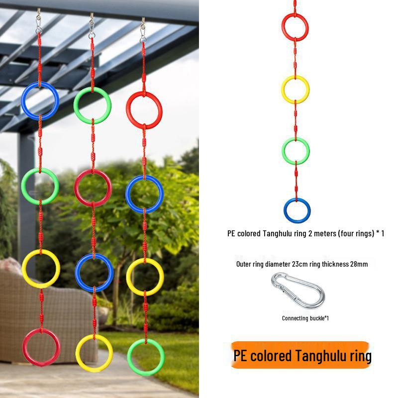 Outdoor Kids' Rope Ladder Swing for Sensory Integration and Climbing Activities
