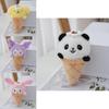 Cute Sanrio Ice Cream Plush Keychain My Melody Kuromi Panda Dog 13cm