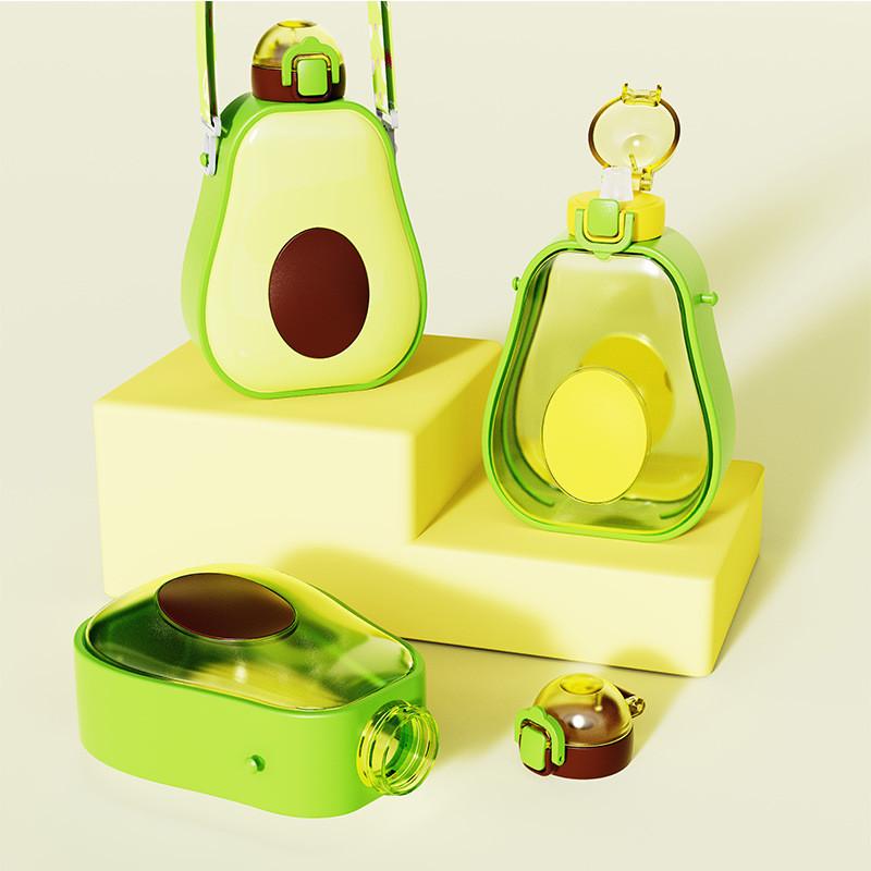 Avocado Kids Water Cup With Straw And Leakproof Design For Travel