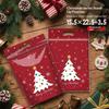 50Pcs Resealable Christmas Resealable Bags Christmas Plastic Sealing Bags With Handles For Xmas Holiday Party Candy