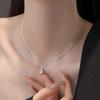 S925 Sterling Silver Necklace with Niche Design Sense, Small Money Bag, Clavicle Chain, National Style, Wealth Attraction, and Lucky Bag Necklace