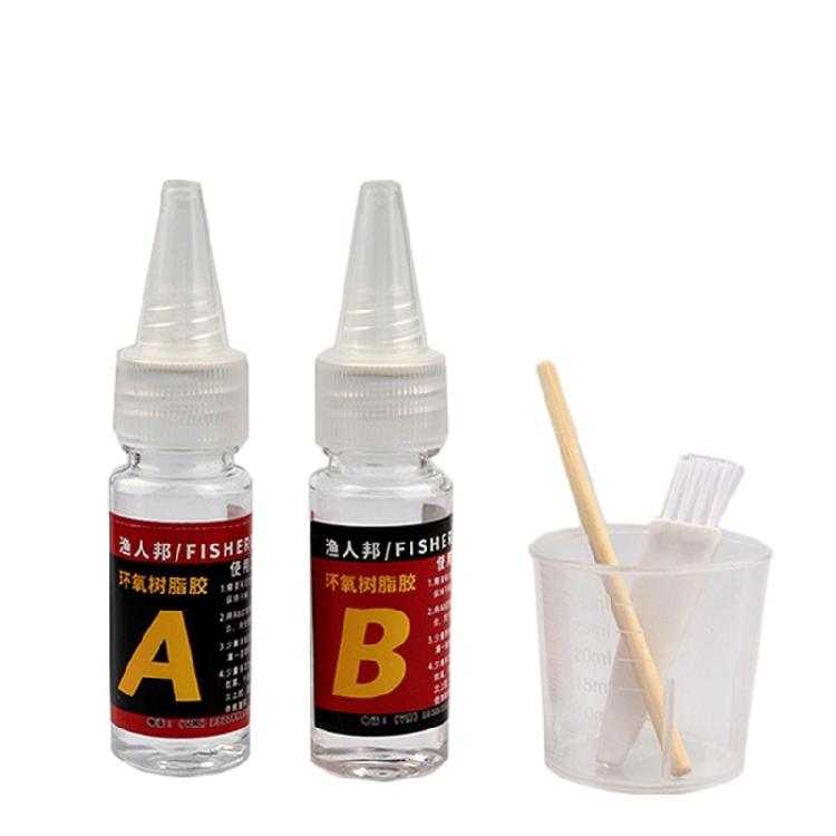 

2Pcs Fishing Rod Adhesive Epoxy Resin AB Glues Clear Fishing Rod Repair Glues Fishing Rod Repair Accessories Easy to Use