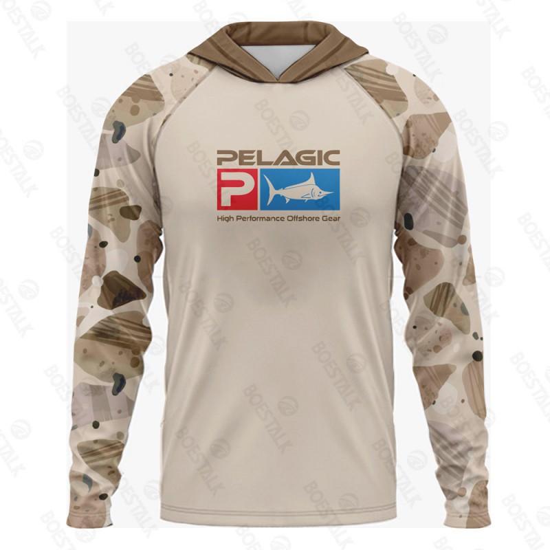 Chemise de pêche pour homme à séchage rapide, protection UV, avec capuche, légère, manches longues, pour l'extérieur, été, cyclisme, sports