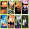 Karpfenfisch Angelrute coque Handyhülle Für Samsung S25,S24,S21,S22,S23,S30,Ultra,S20,Plus,Fe,Lite,Note,10,9,5G Schwarze Abdeckung