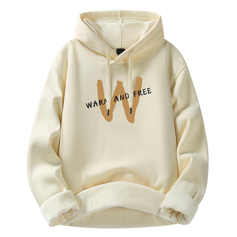 Men's hoodie autumn and winter new sweater cotton thickened loose men's jacket