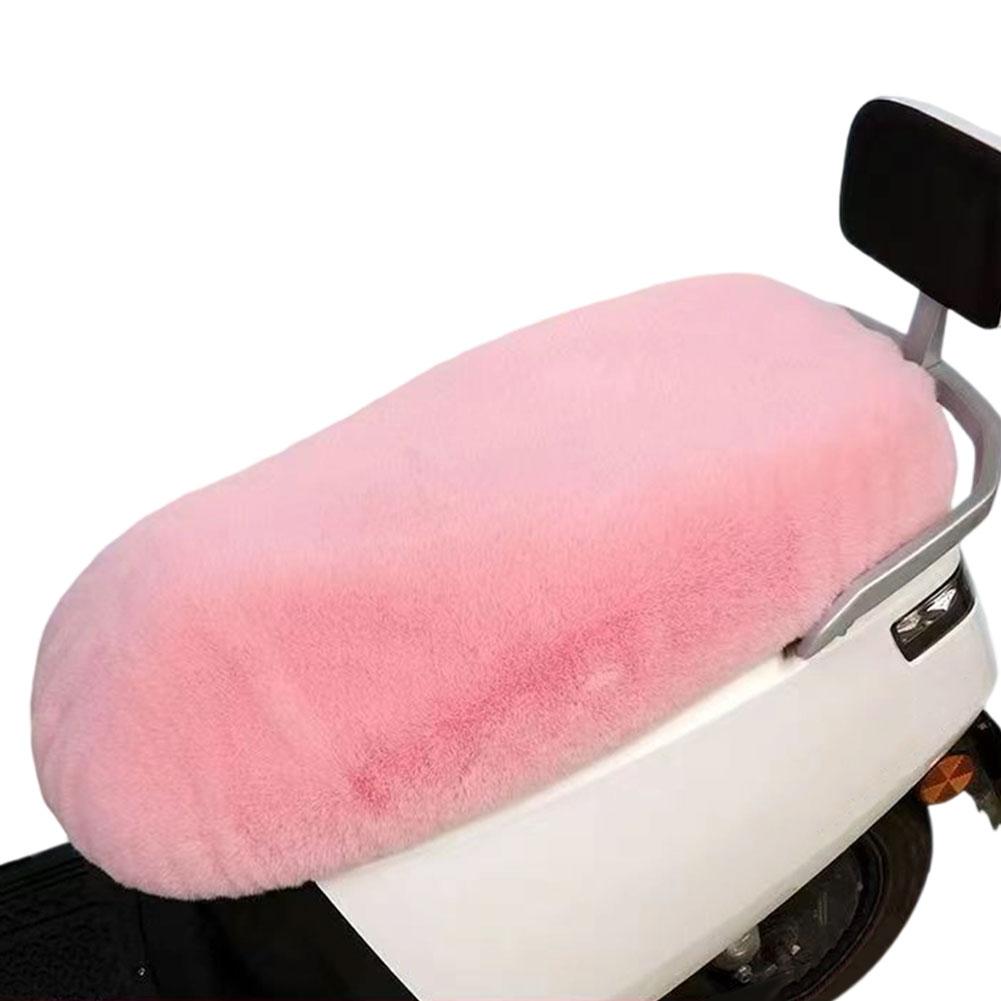 1Pc Winter Warm Electric Bicycle Seat Cushion Cover Plush Soft Bicycle Bike Seat Pad Protector Cover Cycling Cushion Accessories