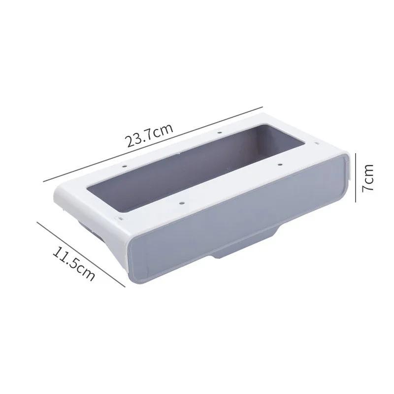 

1pc Self-Adhesive Storage Drawer Punch-free Under Desk Storage Box Hanging Organizer School Stationery Case Pencil Tray Holder