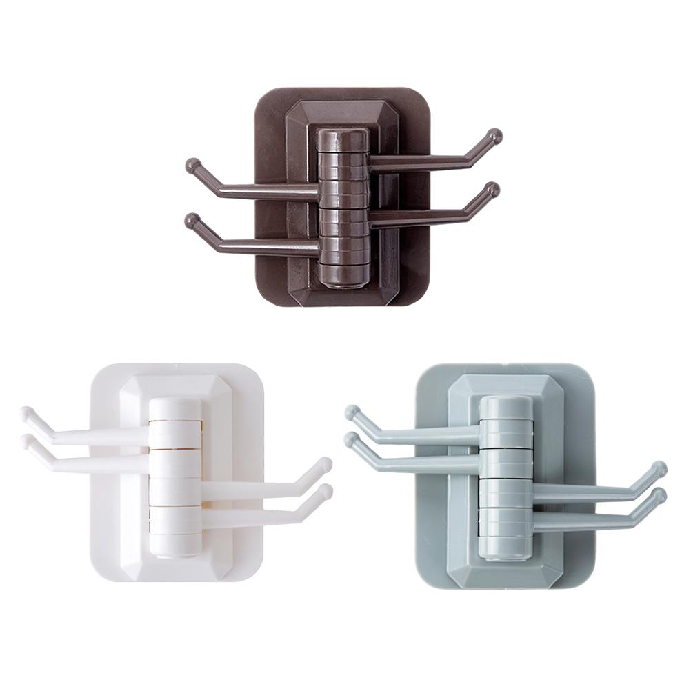 Rotate Sticky Hook Household Strong Punch Free Hook Multifunctional Hook Rack for Bathroom Wall Sticker Hook