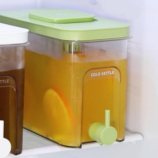 Drink Dispenser with Spigot Large Beverage Liquid Drink Container 4L Cold Water Pitcher