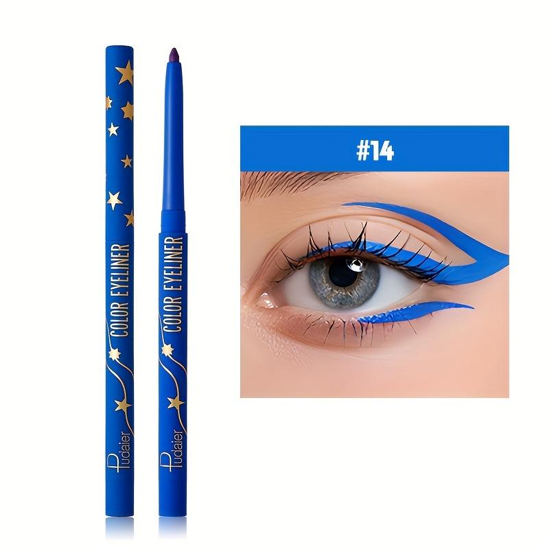 Pudaier Long-Lasting Waterproof Colored Eyeliner Is Easy To Outline The Eyes Without Smudging. It Is Suitable for Valentine'S Day And Music Festivals.