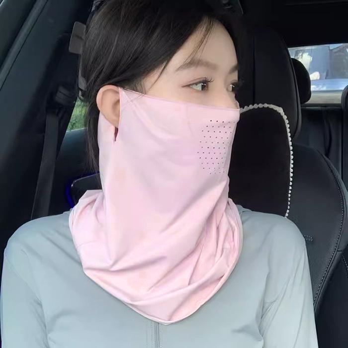 Unisex Summer Thin Ice Silk UV Protection Face Mask for Cycling