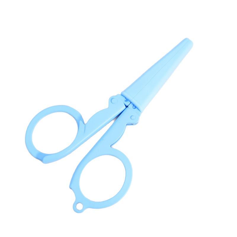 Compact Foldable Stainless Steel Scissors for Travel, Fishing, Students, and Outdoor Use