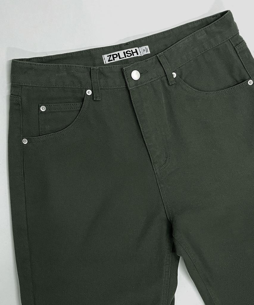 ZPLISH Looped Flared Pants Khaki