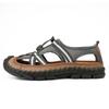 Summer Men's Leather Beach Sandals Handmade Mens Closed Toe Sandals Mens Leather Sandals