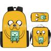 Adventure Time Backpack Set 3-Piece Comic Bookbag Shoulder Bag Pencil Case