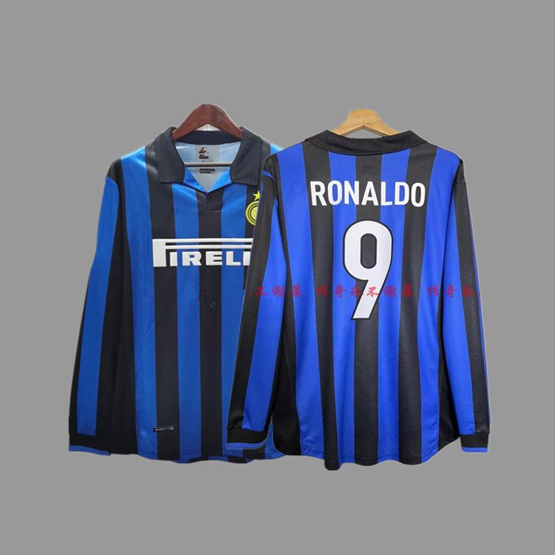 Vintage Futbol Forması Uzun Kollu Klasik Milli Takım Gömleği Beckham Zidane C Ronaldo Retro Futbol Üstü