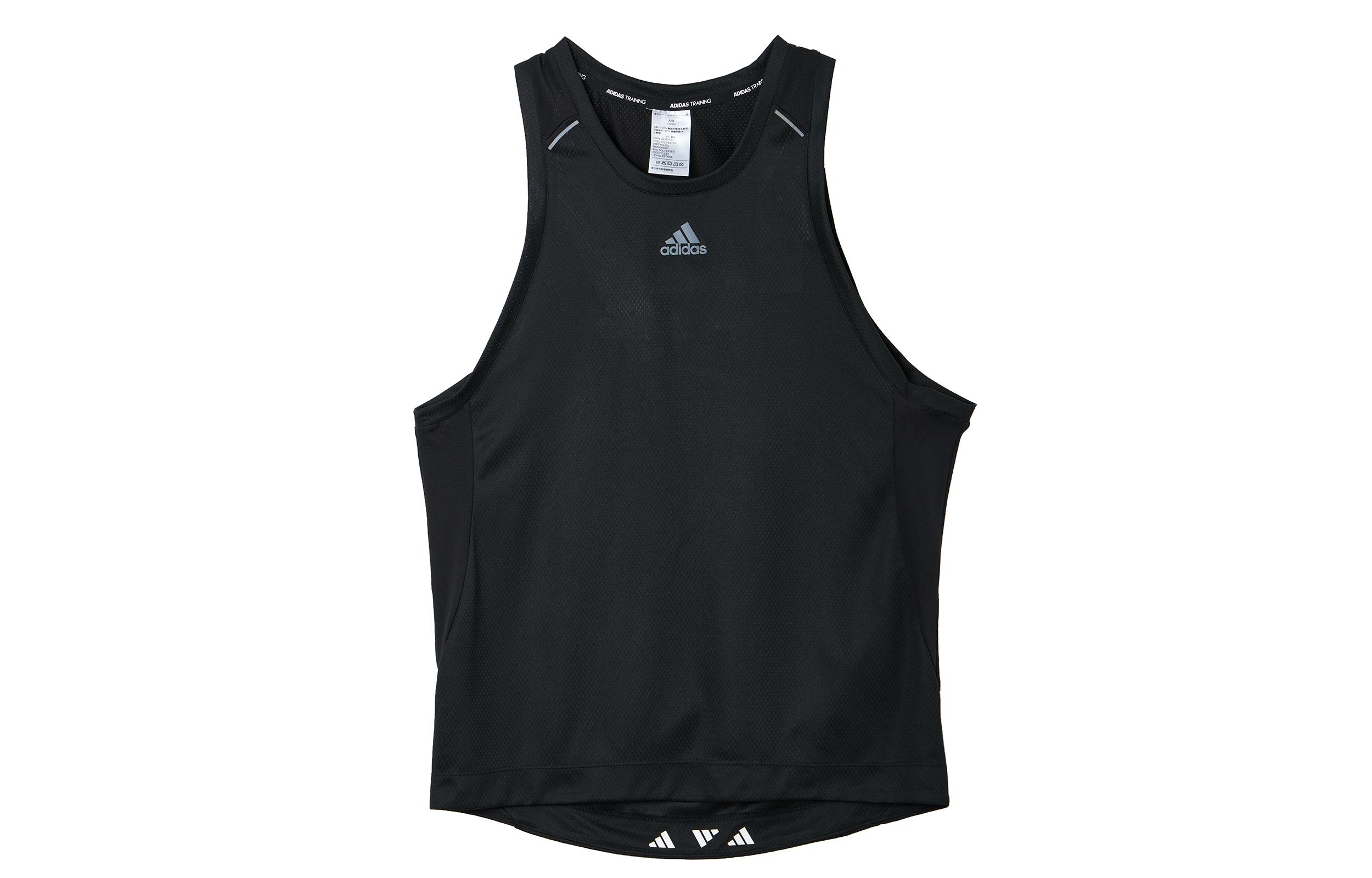 Adidas Tank Tops Men s Black Crew Neck Moderate Straight Fit HP1757 S