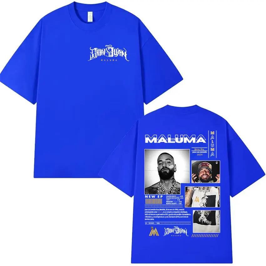 2025 Summer Rapper MALUMA Album Graphic T Shirt Mens Hip Hop Retro Style Short Sleeve Fashion 100 Pure Cotton Printed Tshirt