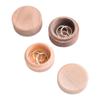 2PCS Small Round Wooden Storage Boxes Ring Box Vintage decorative Natural Craft Jewelry box Case Wedding Accessories