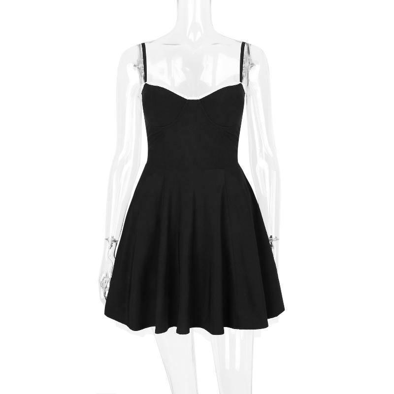 European and American Satin Mesh Lace Patchwork Sexy Waist Cinching Suspender Dress